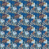 Whimsy-Blue and Red Foliage (Sold By 1/2 Meter)